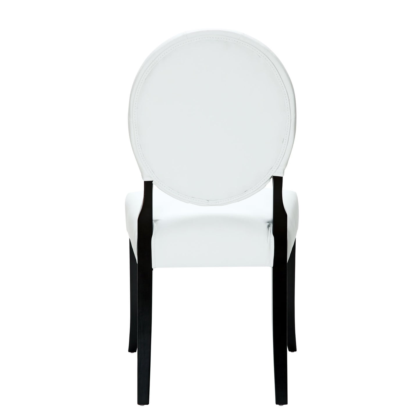 Button Dining Chairs Set of 2 White by Modway