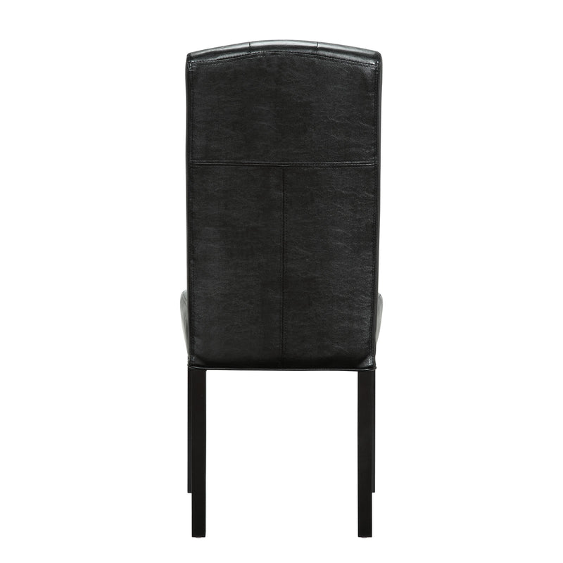 Perdure Dining Chairs Vinyl Set of 2 Black by Modway
