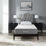 Flexhaven 10" Twin Memory Mattress in White by Modway