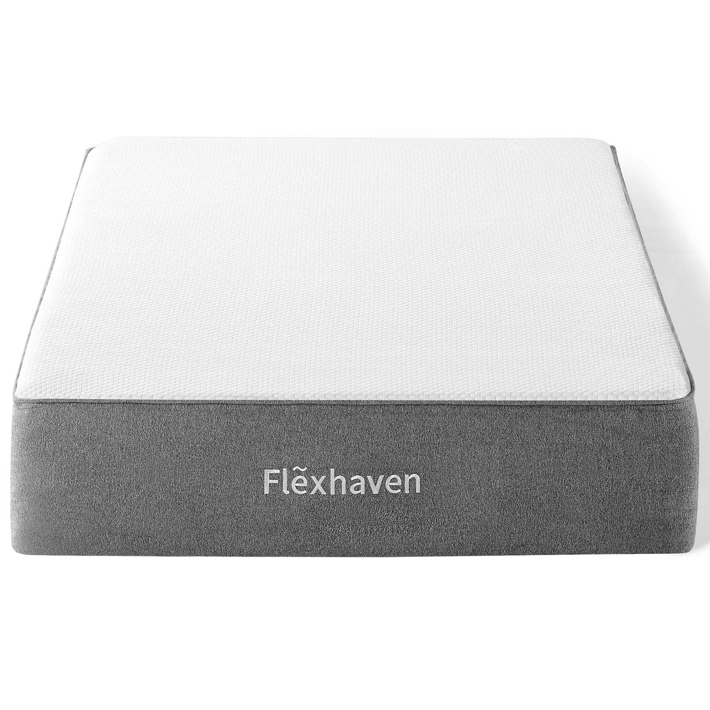 Flexhaven 10" Twin Memory Mattress in White by Modway