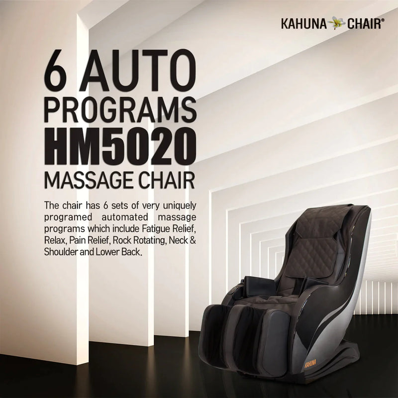 Kahuna Massage Chair [2021 NEW] Slender Style SL-Track HM-5020 (with heating therapy) Black