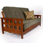Lambton Warm Cherry Full Wall Hugger Futon Frame (KD) - Futons 4 Less