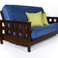 Lambton Dark Cherry Queen Wall Hugger Futon Frame - Futons 4 Less