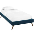 Loryn Twin Fabric Bed Frame with Round Splayed Legs | Polyester by Modway