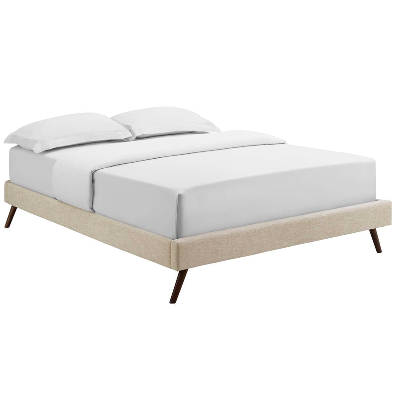 Loryn Full Fabric Bed Frame with Round Splayed Legs | Polyester by Modway