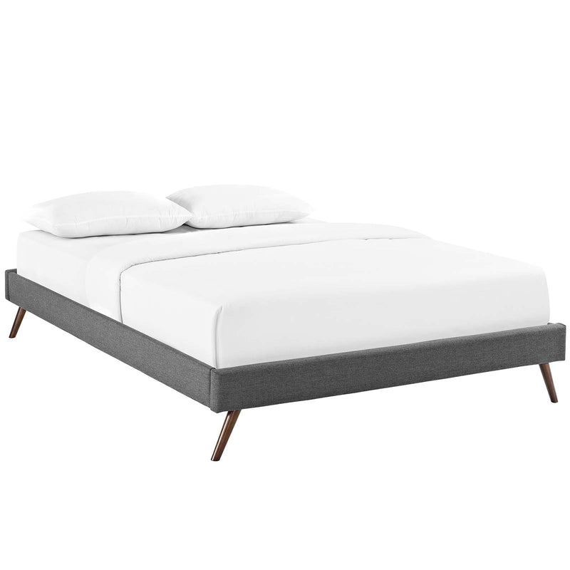Loryn Full Fabric Bed Frame with Round Splayed Legs | Polyester by Modway