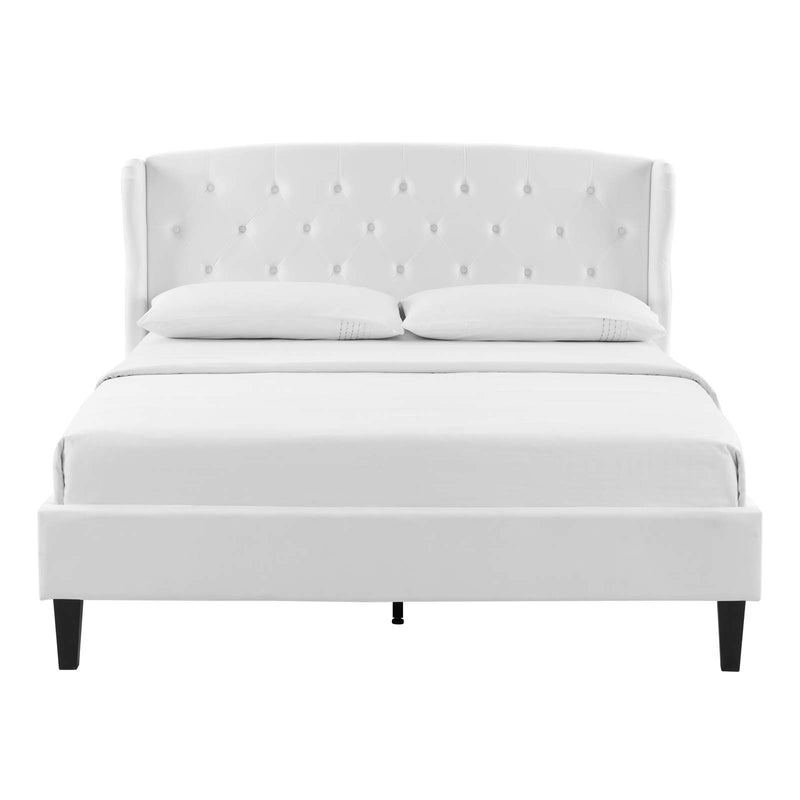 Penelope Tufted Wingback Queen Performance Velvet Platform Bed by Modway