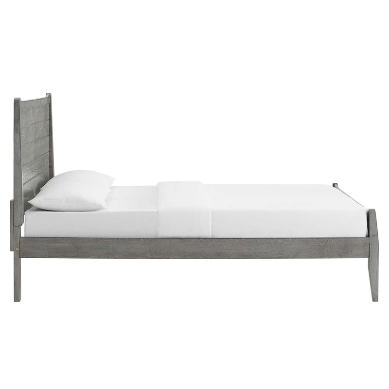 Georgia King Wood Platform Bed Gray by Modway