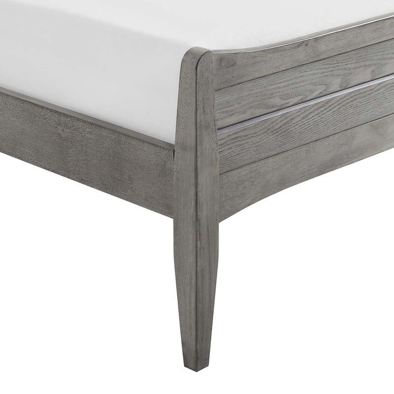 Georgia King Wood Platform Bed Gray by Modway