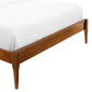 June Full Wood Platform Bed Frame Walnut by Modway