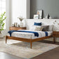 June Full Wood Platform Bed Frame Walnut by Modway