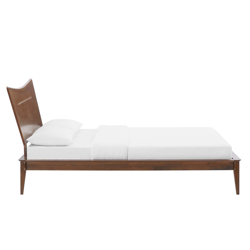 Astra Full Wood Platform Bed Walnut by Modway