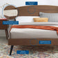 Bronwen King Wood Platform Bed Walnut by Modway