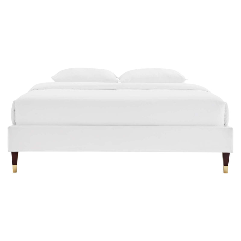 Harlow Twin Performance Velvet Platform Bed Frame by Modway