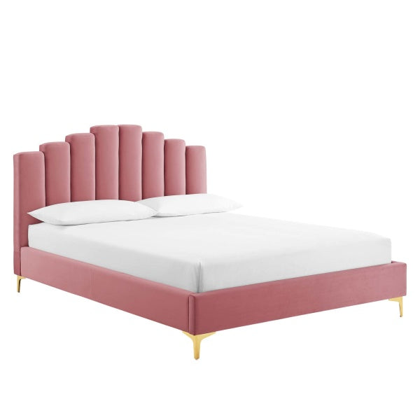 Olivia Queen Performance Velvet Platform Bed by Modway