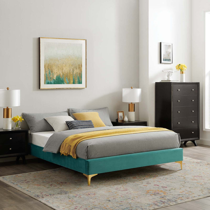 Sutton Twin Performance Velvet Bed Frame by Modway