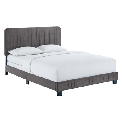 Celine Channel Tufted Performance Velvet Twin Bed by Modway
