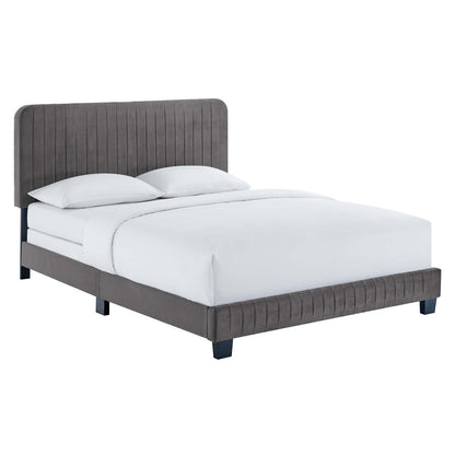 Celine Channel Tufted Performance Velvet King Bed by Modway