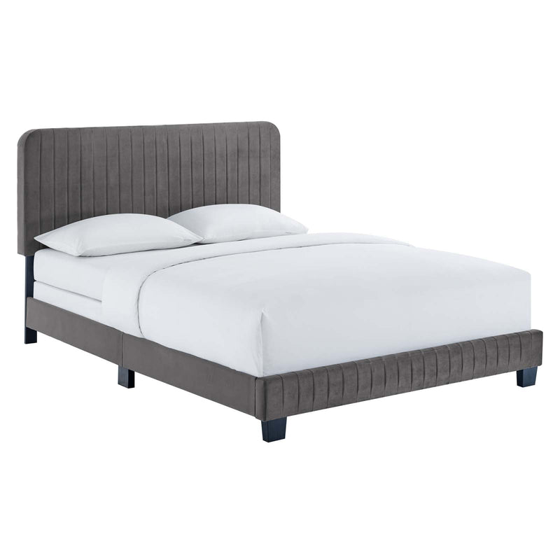 Celine Channel Tufted Performance Velvet Full Bed by Modway