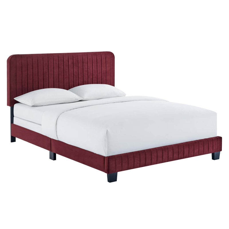 Celine Channel Tufted Performance Velvet Full Bed by Modway