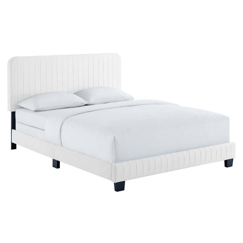 Celine Channel Tufted Performance Velvet Full Bed by Modway