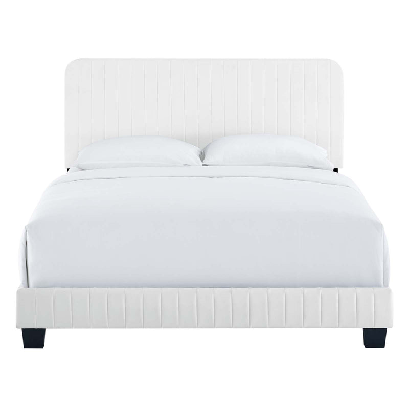 Celine Channel Tufted Performance Velvet Twin Bed by Modway