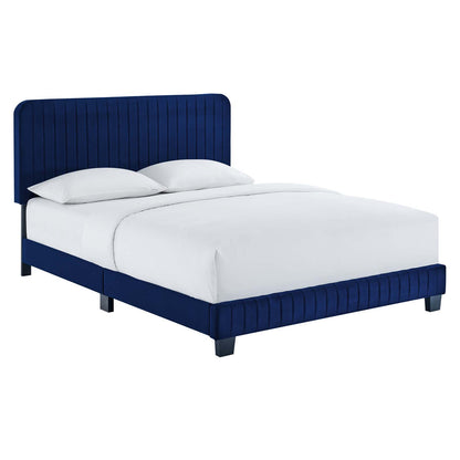 Celine Channel Tufted Performance Velvet King Platform Bed by Modway