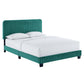Celine Channel Tufted Performance Velvet King Platform Bed by Modway