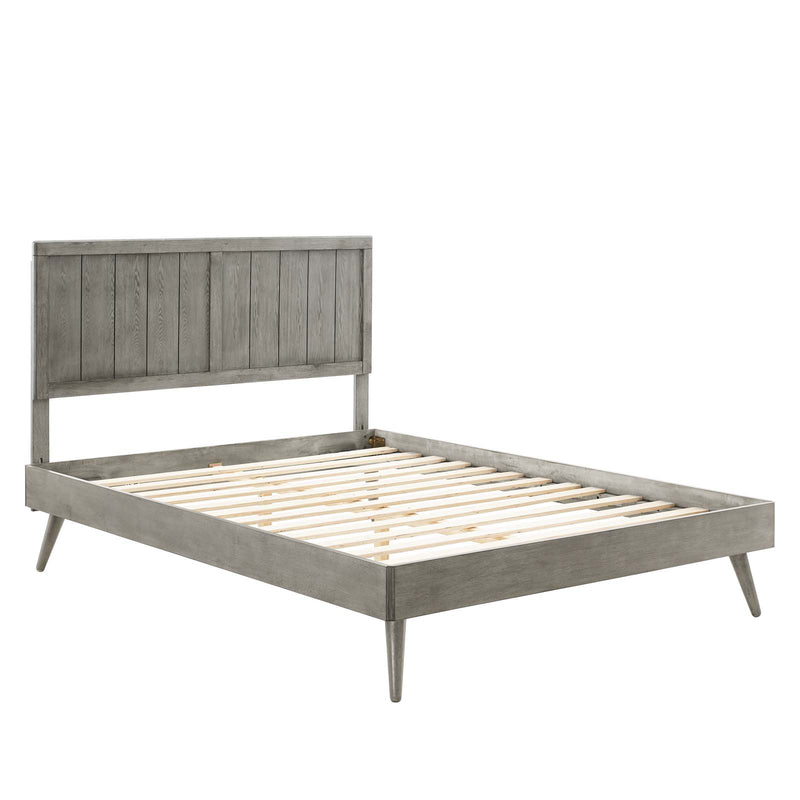 Alana Queen Wood Platform Bed With Splayed Legs by Modway