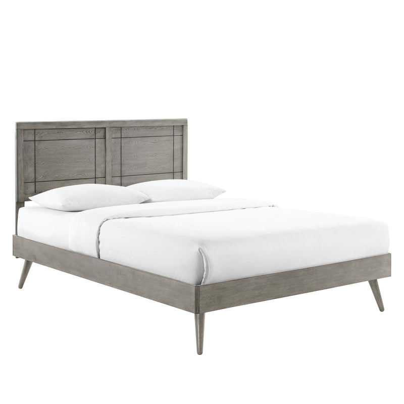 Marlee Queen Wood Platform Bed With Splayed Legs by Modway