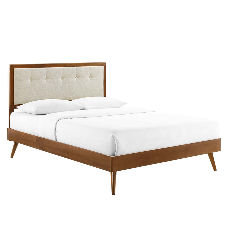 Willow Queen Wood Platform Bed With Splayed Legs by Modway