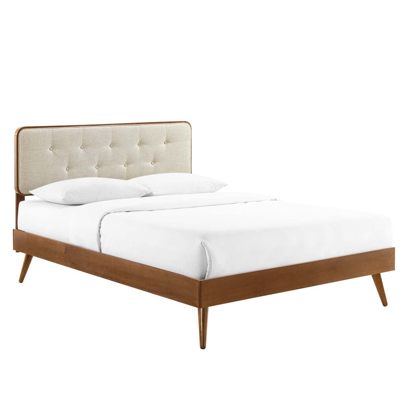 Bridgette Queen Wood Platform Bed With Splayed Legs by Modway