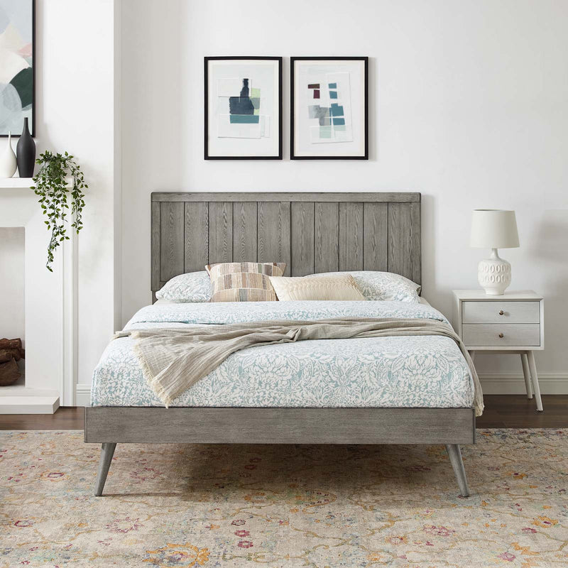 Alana Full Wood Platform Bed With Splayed Legs by Modway