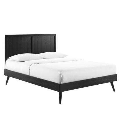 Alana King Wood Platform Bed With Splayed Legs by Modway