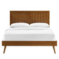 Alana Twin Wood Platform Bed With Splayed Legs Walnut by Modway