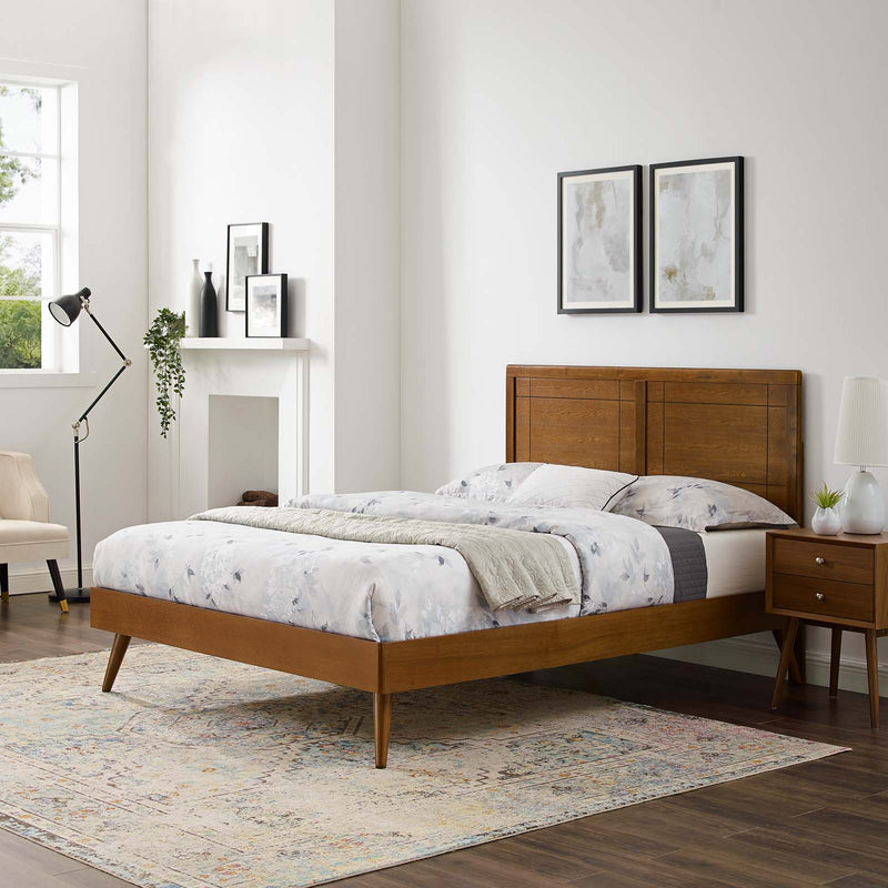 Marlee King Wood Platform Bed With Splayed Legs by Modway