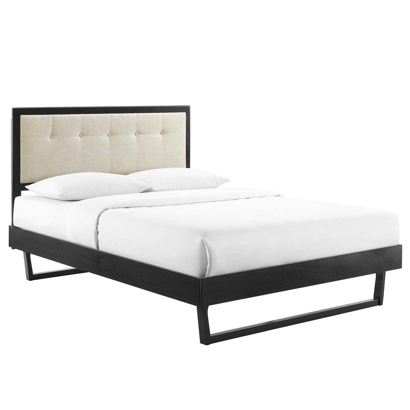 Willow King Wood Platform Bed With Angular Frame by Modway