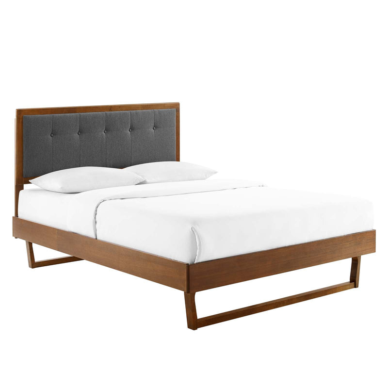 Willow King Wood Platform Bed With Angular Frame by Modway