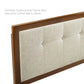 Willow Twin Wood Platform Bed With Angular Frame Walnut Beige by Modway