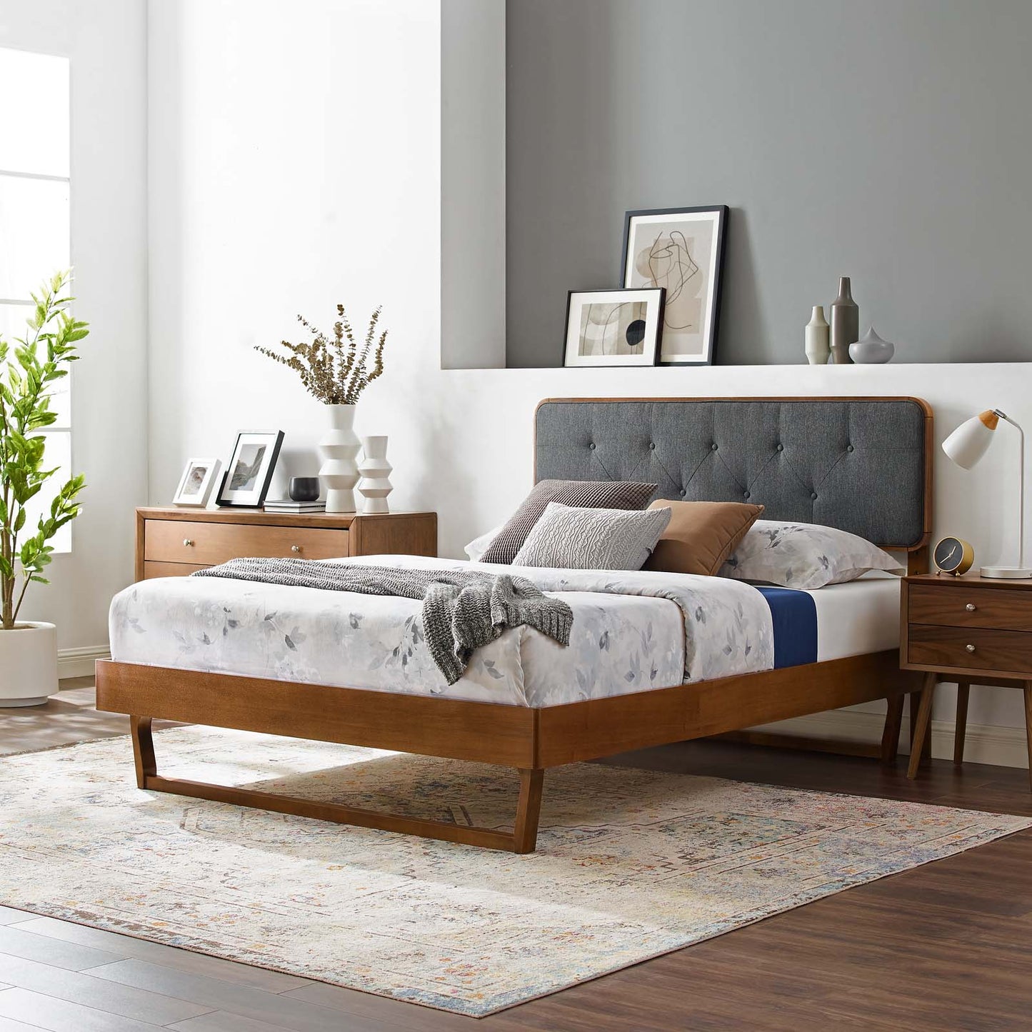 Bridgette Twin Wood Platform Bed With Angular Frame by Modway