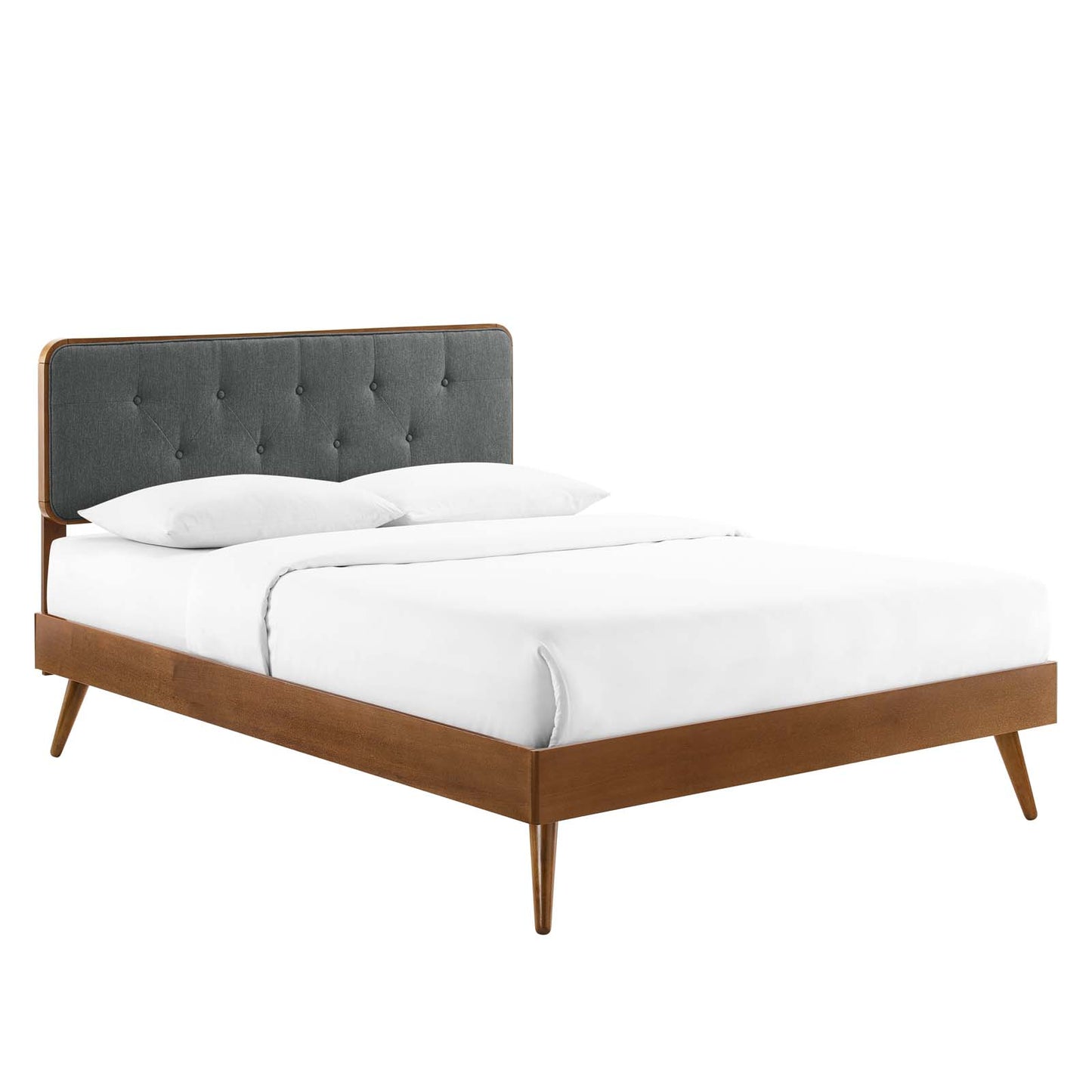 Bridgette King Wood Platform Bed With Splayed Legs by Modway