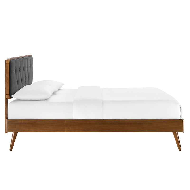 Bridgette King Wood Platform Bed With Splayed Legs by Modway