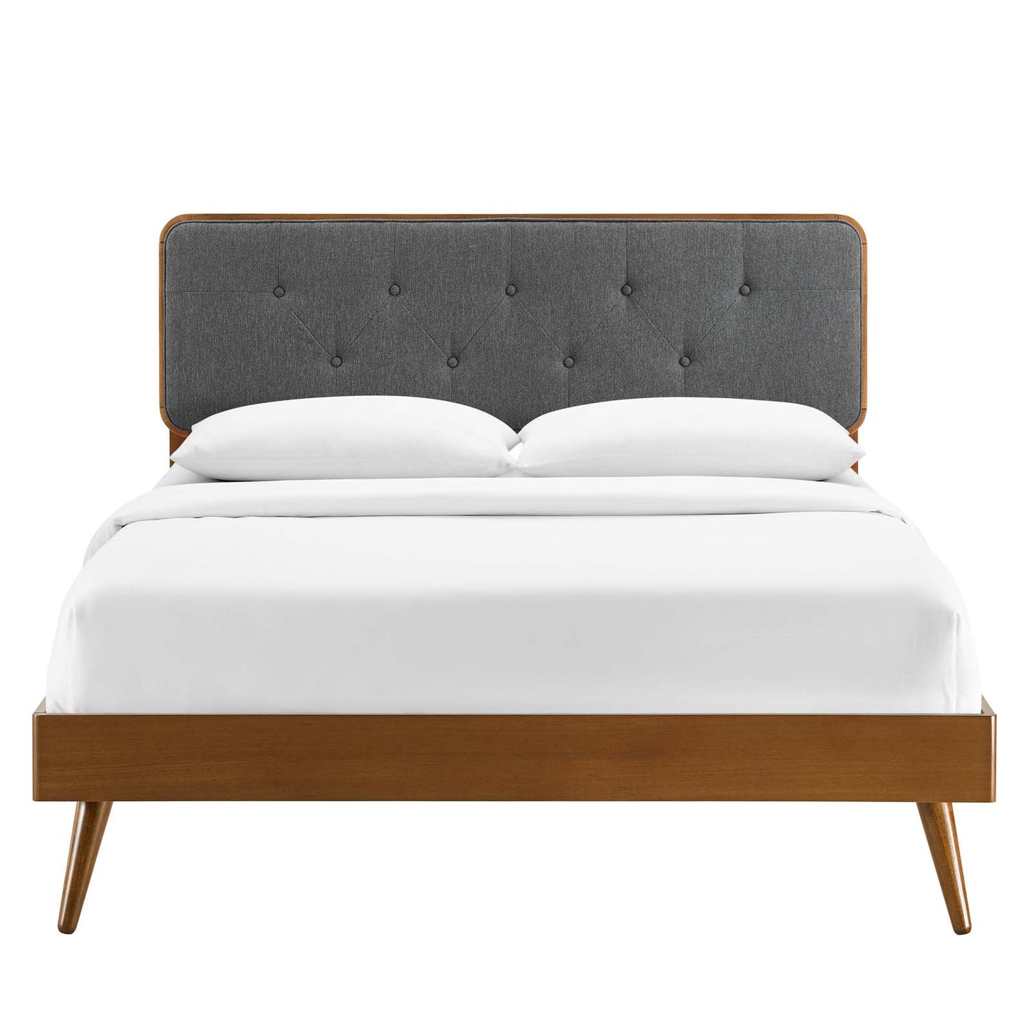 Bridgette King Wood Platform Bed With Splayed Legs by Modway