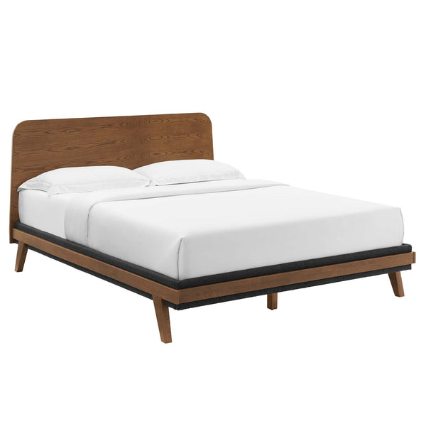 Dylan Queen Platform Bed in Walnut by Modway