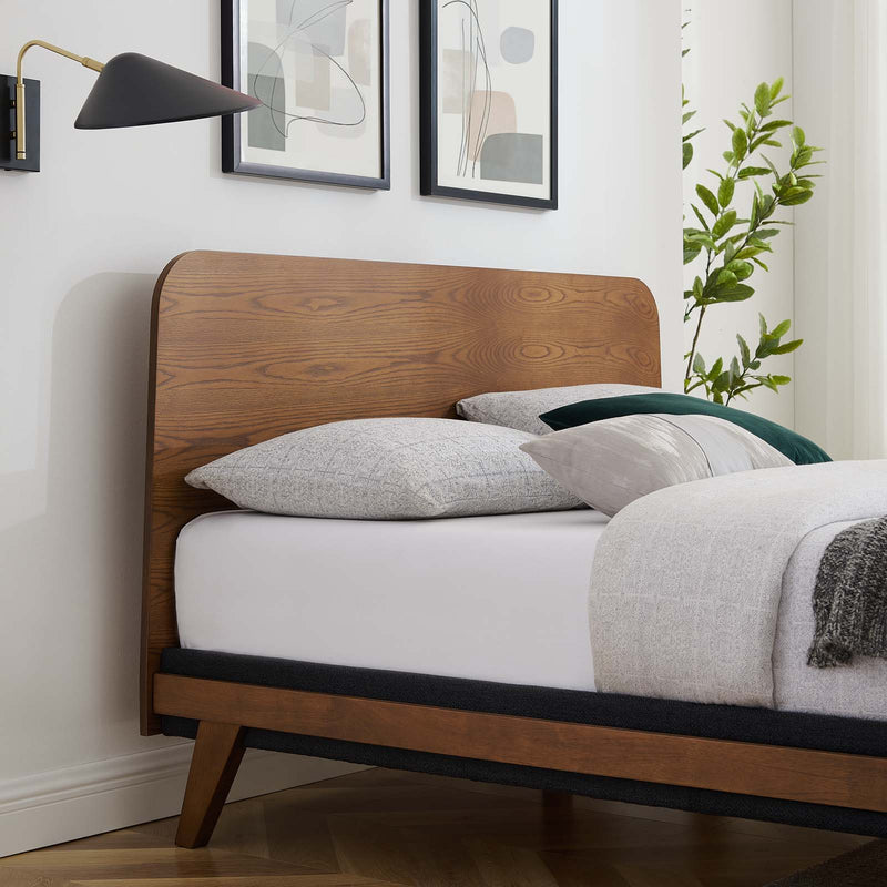 Dylan Queen Platform Bed in Walnut by Modway