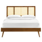 Kelsea Cane and Wood Full Platform Bed With Splayed Legs by Modway