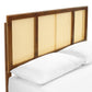 Kelsea Cane and Wood Full Platform Bed With Splayed Legs by Modway