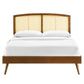Sierra Cane and Wood Full Platform Bed With Splayed Legs by Modway
