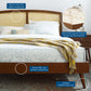 Sierra Cane and Wood Full Platform Bed With Splayed Legs by Modway