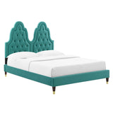 Alexandria Tufted Performance Velvet Queen Platform Bed by Modway